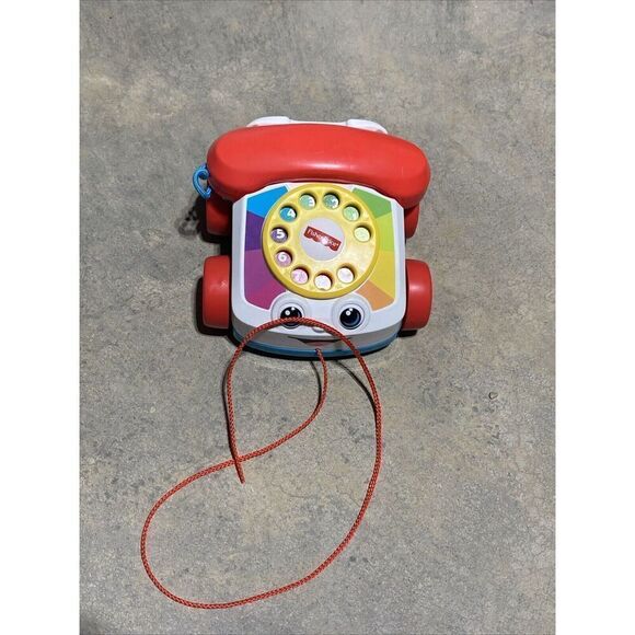 Fisher Price Chatter Phone Telephone Pull Toy Moving Eyes Bell When Dialed 2015 - Picture 1 of 5